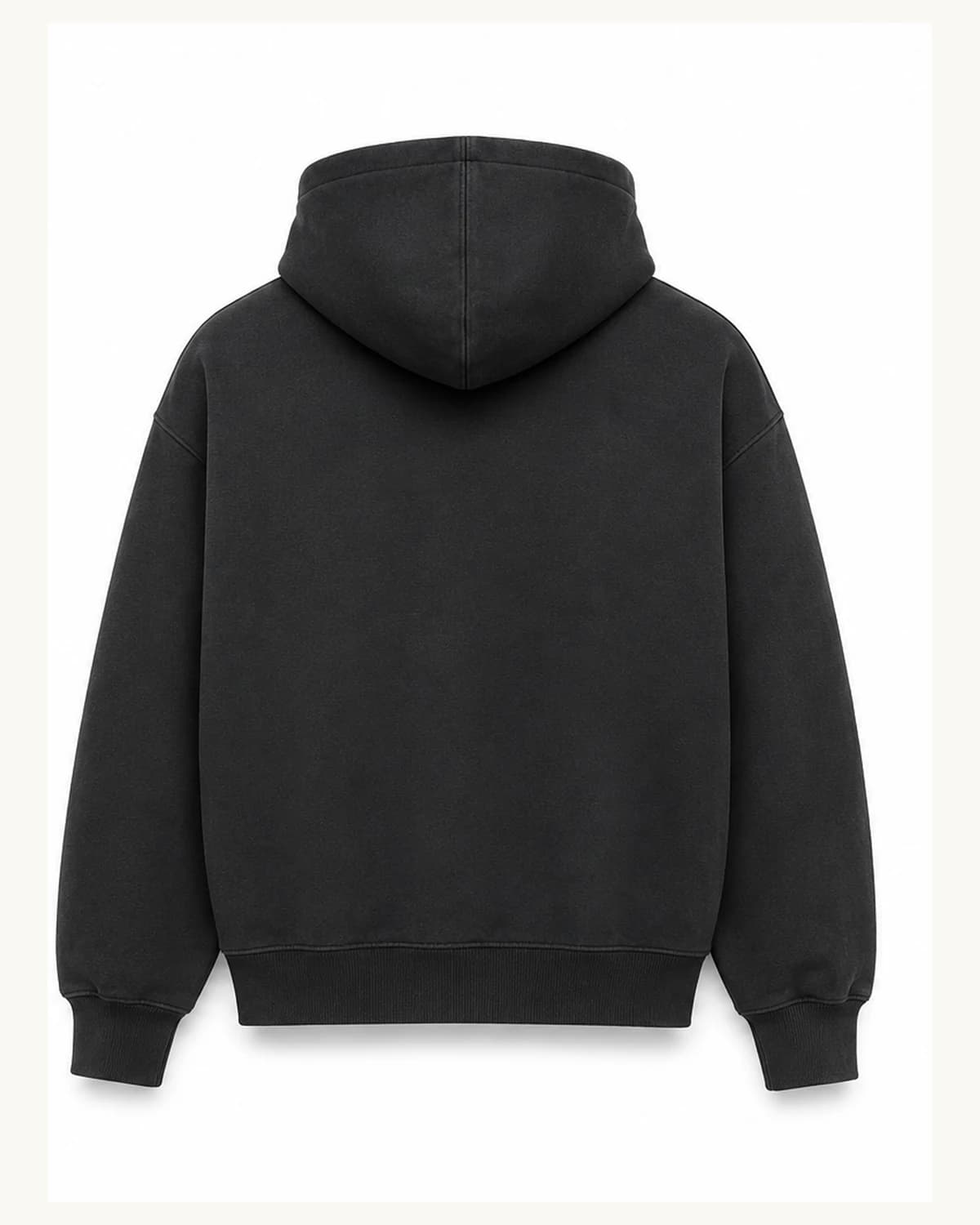 Back view of Charcoal Wordmark Hoodie